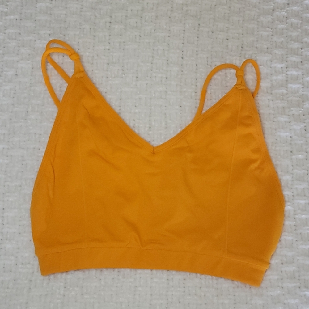 Fabletics Low Impact Strappy Sports Bra XS Orange